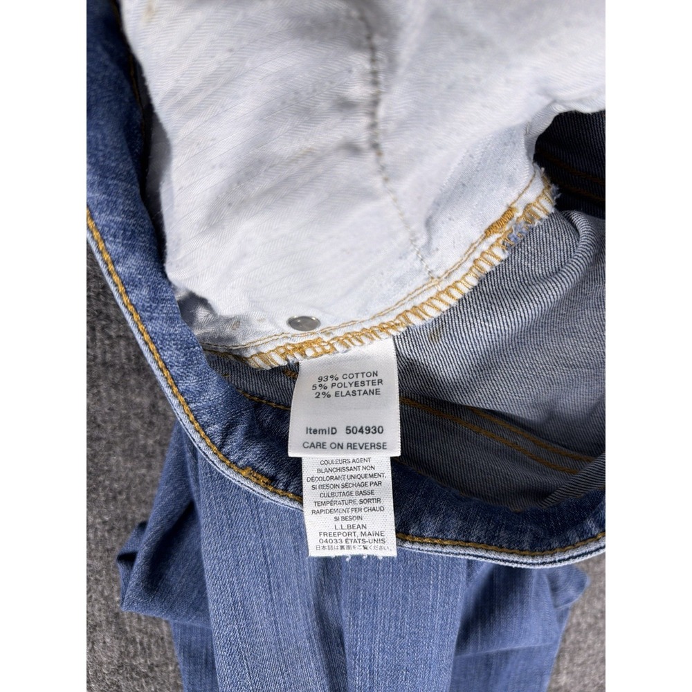 LL Bean Women Jeans Classic Fit Straight Blue Denim Size 10 - Picture 10 of 11